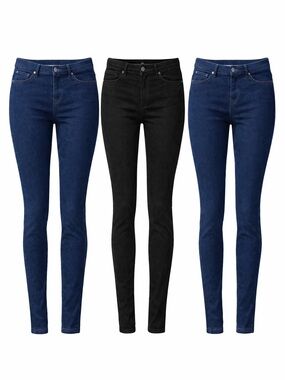 Simply Vera Vera Wang Skinny Jeans Bundle Size M | Pull-On Jeggings Blue & Black